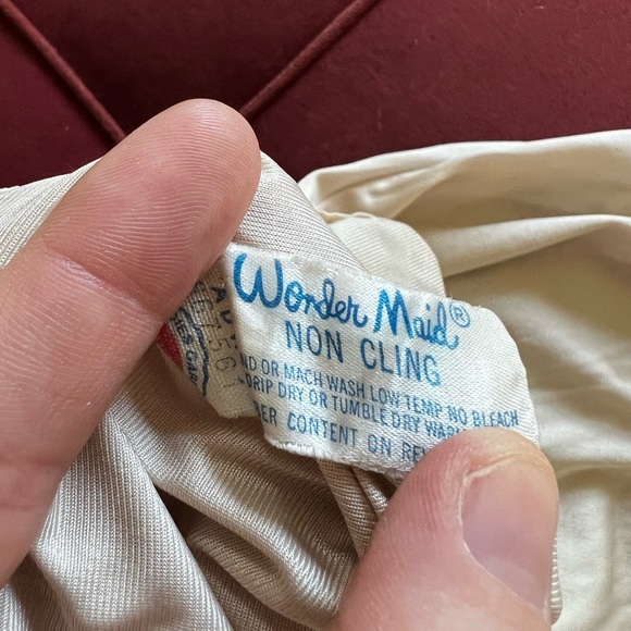 Vintage 1950s Slip Small White Ivory Nylon Lingerie Underskirt Lace Rockabilly - Picture 7 of 10